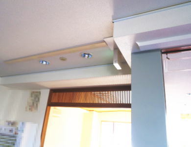 取り付け前の天井補強設置